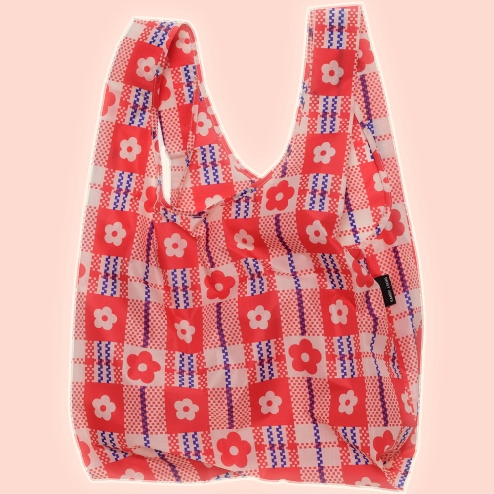 Rare Limited Edition Baggu x Sandy Liang BIG BAG in “Flower Market Plaid”